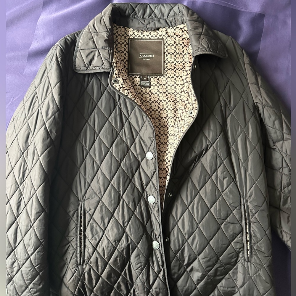 Coach Quilted Jacket Size Medium - image 1